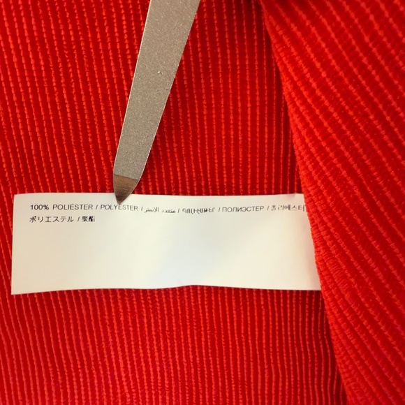 Adolfo Domínguez Pleated beautifully Oversized Collar RED women's Light Cardigan - Picture 10 of 15